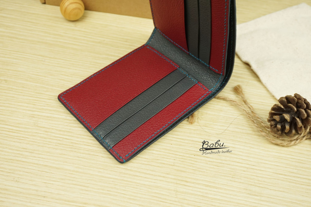 Navy Blue Ostrich Leg Leather Wallet, Handcrafted Ostrich Navy Blue Ostrich Leg Leather Wallet, Handcrafted Ostrich