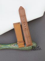 golden brown alligator leather watch band with quick release spring bars (3)