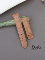 golden brown alligator leather watch band with quick release spring bars (4)