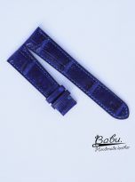 blue alligator leather watch strap handcrafted (4)