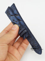navy blue nubuck ostrich watch band (1)