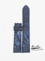 navy blue nubuck ostrich watch band (4)