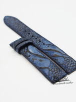 navy blue nubuck ostrich watch band (5)