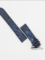 navy blue nubuck ostrich watch band (8)
