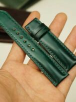 dark green shell cordovan watch strap