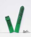 Green Lizard leather watch band, Handmade Lizard watch strap SW168