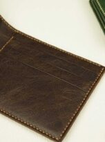 dark brown vintage cow leather wallet (3)