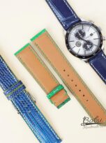 green lizard leather watch band