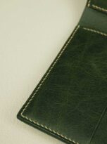 moss green vintage cow leather wallet (10)