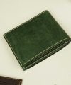 Moss Green Tuscany Vintage Leather Wallet, Handmade Cow Bifold Wallet WL171