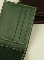 moss green vintage cow leather wallet (9)