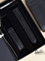 wide watch strap black leather watch strap 5