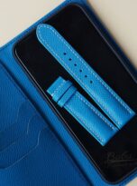 blue apple watch with leather band cow apple watch band 2