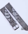 Nubuck Ostrich leather watch band, Grey Ostrich watch strap SW175