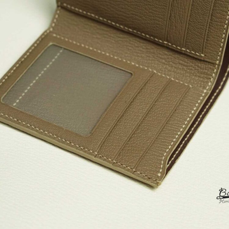 Golden Brown Alran Chevre Sully leather wallet, Luxury wallet for men WL303