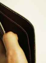 Gray Goat leather wallet