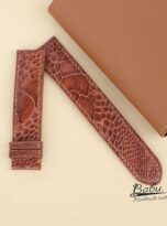 brown ostrich leather watch band (2)
