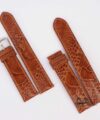 Ostrich Leg leather watch strap, Golden Brown Ostrich leather band SW176