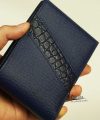 Dark Blue Epsom leather wallet, Custom Premium leather wallet for men WL223
