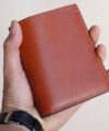 Handmade Vachetta leather wallet, Brown Genuine leather wallet for men WL229