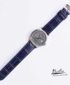 Custom Alligator watch band, Dark blue Alligator leather watch strap SW180