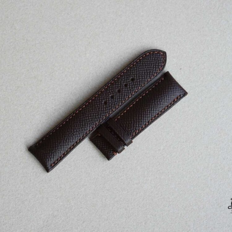 Dark Brown Epsom leather watch strap