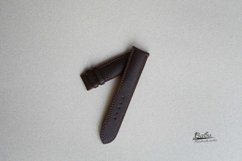 Dark Brown Epsom leather watch strap