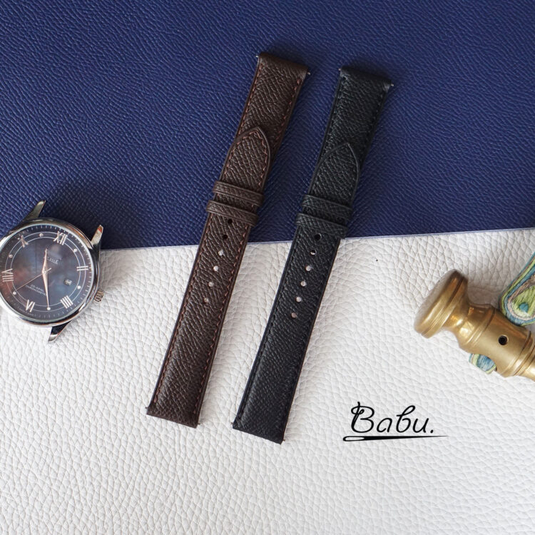 Quick release Epsom Leather Strap, Premium Calf leather watch band SW177