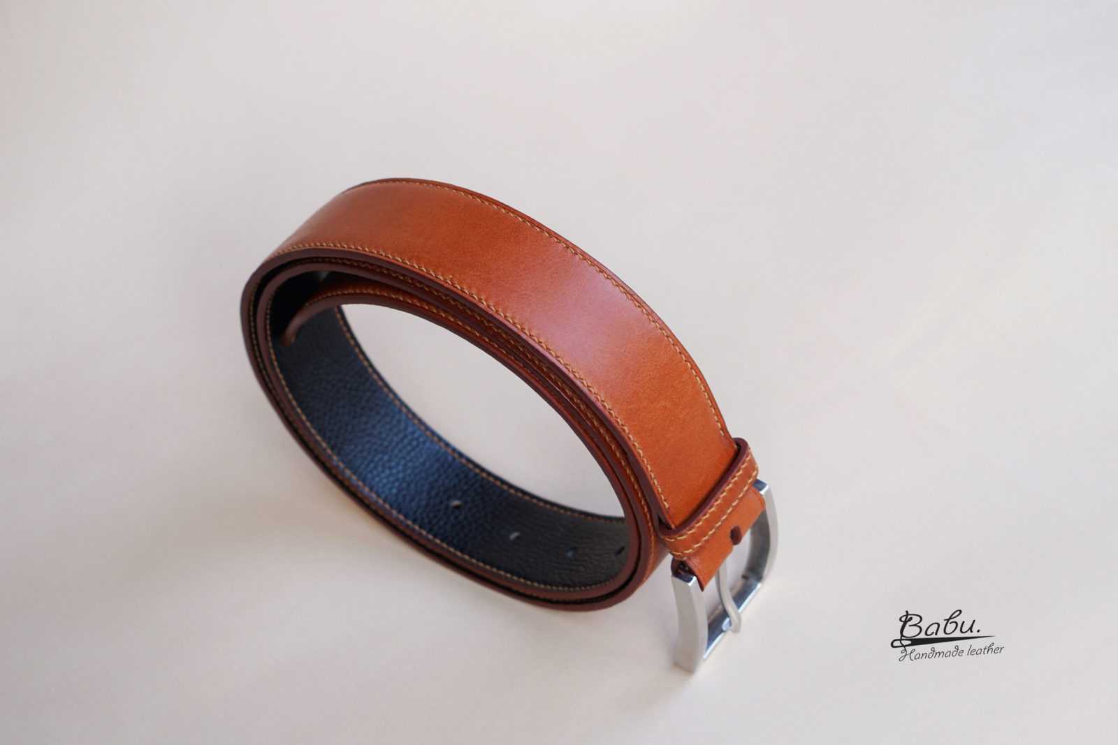 Italian Vachetta Leather Belt - Brown