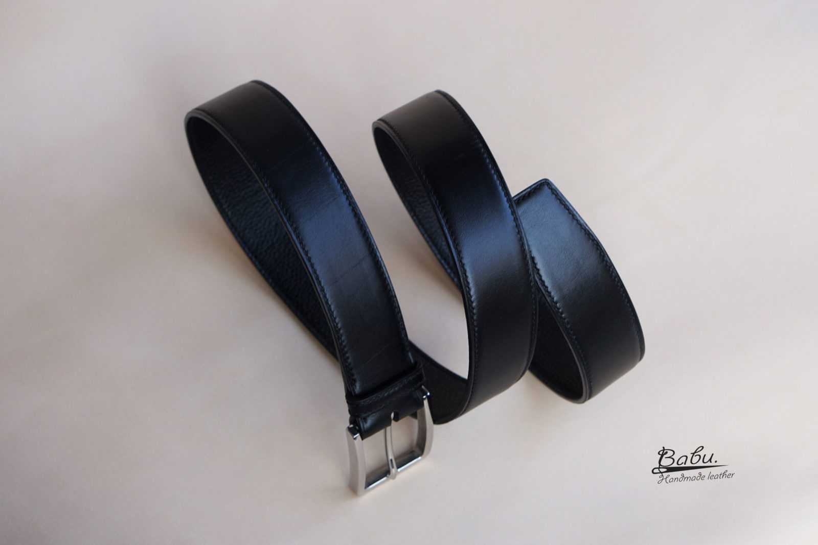 Handmade Black Vachetta Leather Belt, Full Grain Cow Leather Belt for ...