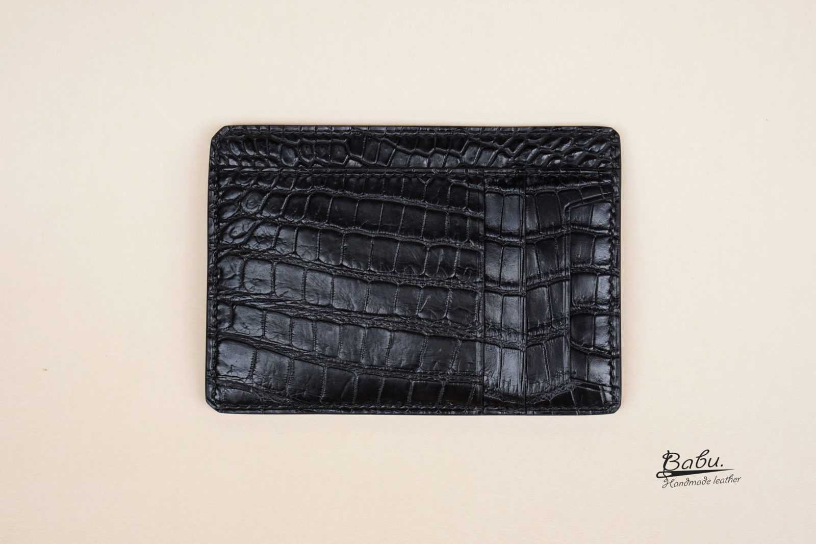 Black Alligator Credit Card & Business Card Wallet 