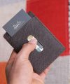 Dark Brown Epsom Credit Card Holder, Handcrafted leather card wallet MWL235