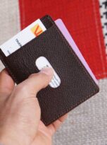 Ban Vi da that dung Name card Ha Noi Card leather wallet Mini leather wallet 5