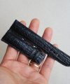 Black Alligator leather Watch Band, Full Grain Alligator Watch Strap SW183