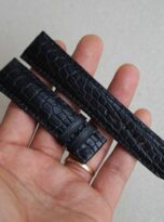 black alligator leather watch strap 2