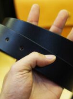 Mua that lung da bo that tai Ha Noi, black vegtan leather belt 3