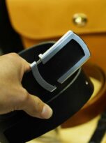Mua that lung da bo that tai Ha Noi, black vegtan leather belt 4