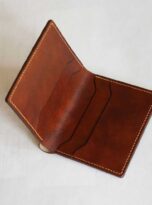 Vi da bo vegtan mini, mua vi da that o Ha Noi, brown vegtan leather wallets 6