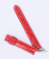Red Ostrich watch strap, High Quality Ostrich leg leather band SW185