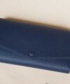 Navy Blue Alran Sully Goat Leather Wallet, Leather Wallet For Women WL241