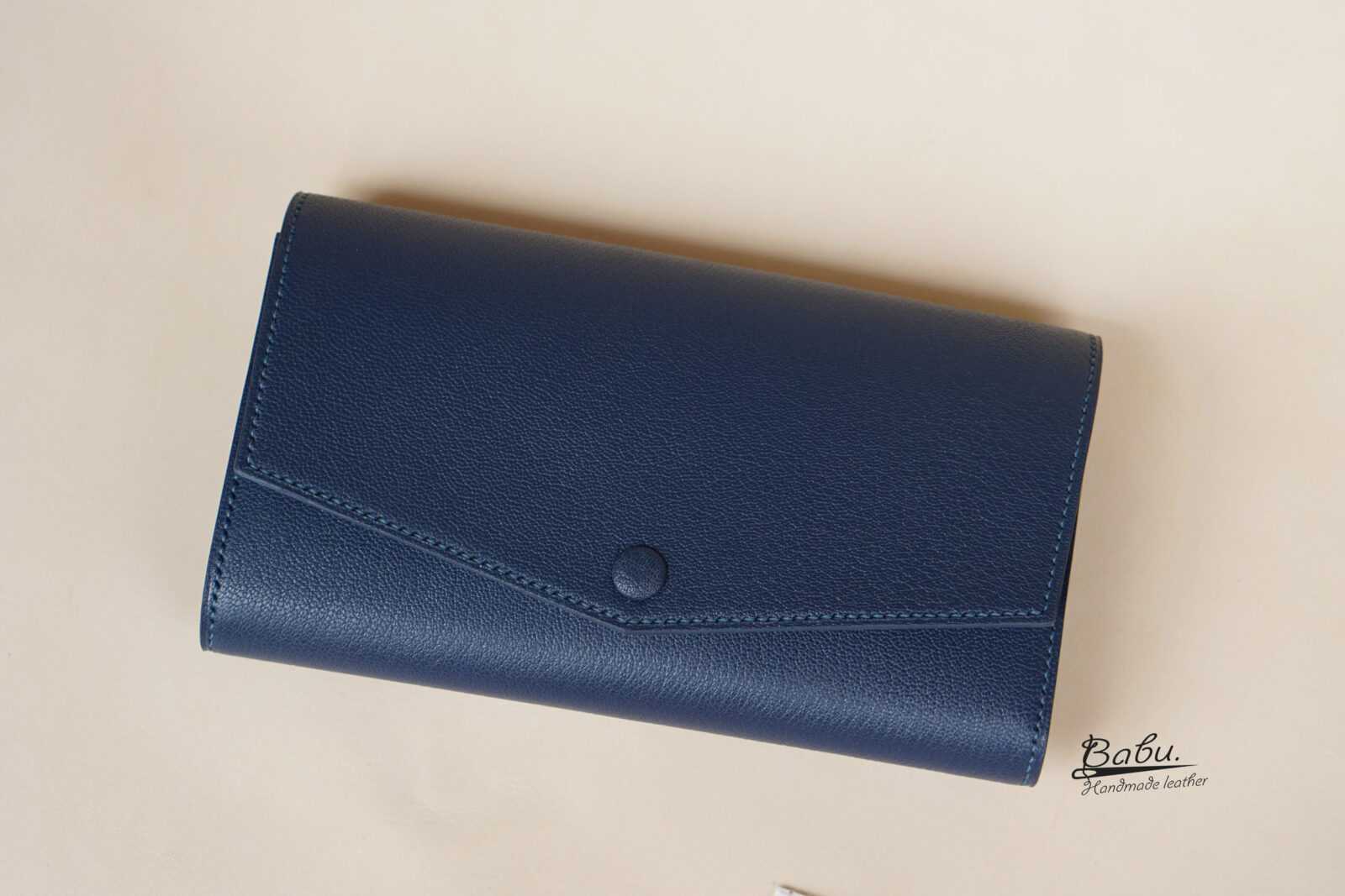 Men's Wallet Epsom Leather Material 100% Handmade. 