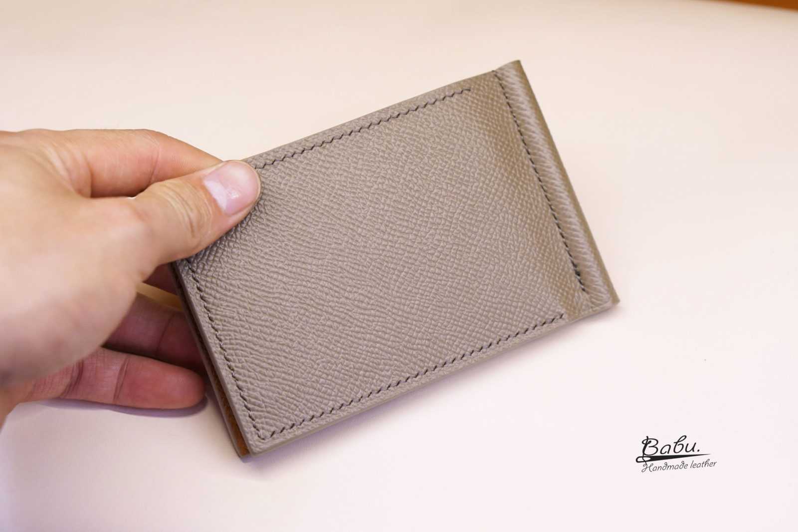 Black Epsom leather wallet, Custom leather wallet for men WL215