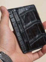 vi card da ca sau chinh hang Ha Noi, vi card da that uy tin Ha Noi, alligator leather wallet, card leather wallet 1