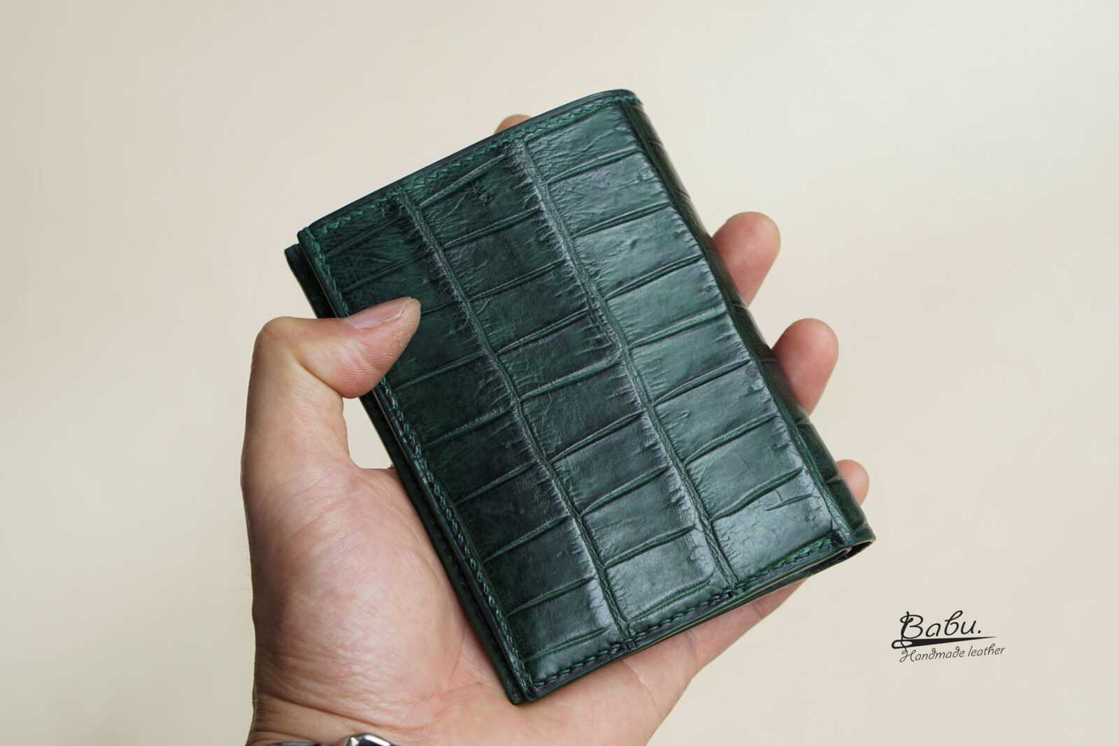 Luxury Crocodile Wallet, Premium Crocodile Bifold Wallet