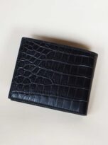 vi da ca sau chinh hang Sai Gon, vi da that uy tin Ha Noi, Black alligator leather wallet 4