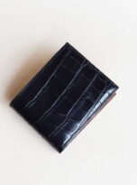 vi da ca sau uy tin Ha Noi, vi da that uy tin Ha Noi, Black alligator leather wallet 3