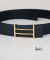 Black Epsom Leather Belt, Handmade Leather Belt for men LB067