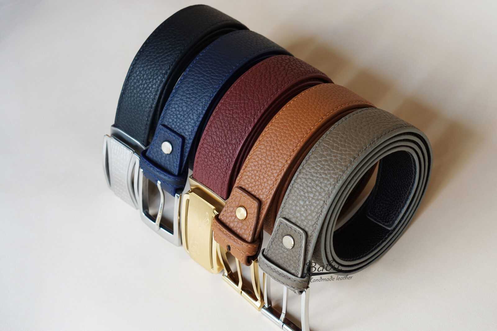 Togo Calf leather belts, Cow leather belts Babu Handmade