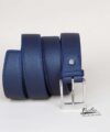 Handmade Navy Blue Togo Leather Belt, Leather Belt for men LB064