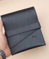 Handmade Black Leather pen pouch, Premium Epsom Calf Leather pen holder PSC010